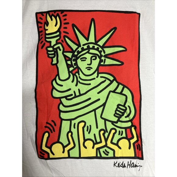 Keith Haring Statue of Liberty T-Shirt Men's Large Licensed Art - Picture 2 of 6